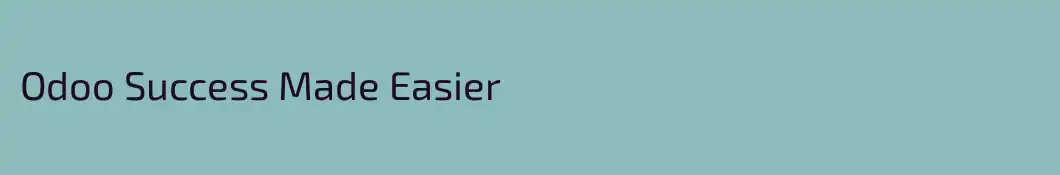 Odoo Success Made Easier